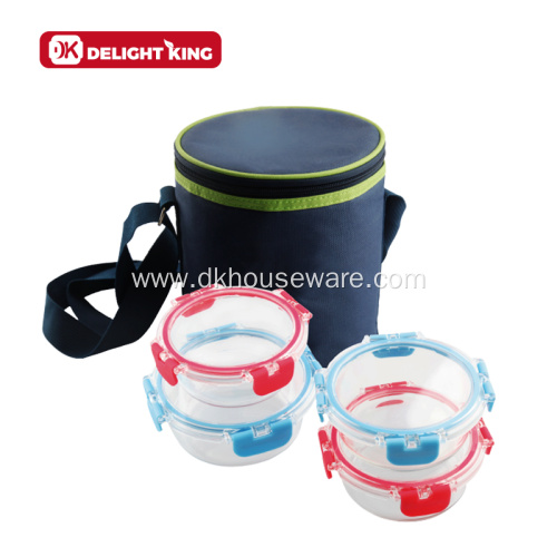 Glass Food Container Crisper with Lunch Bag